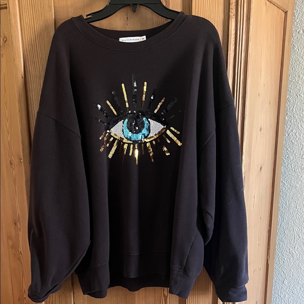 South Parade designer sequin Eye Black Sweatshirt